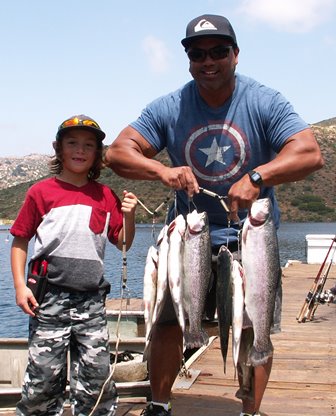 Kirk and Tristan Aguon 1 May 2016 2 limits, 5.8lb Powerbait, Nightcrawlers, trolling San Diego sm.jpg